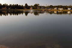 5 acre North River Lake is a stocked lake available for guests of North River Campground to fish. North River Lake is located in Camden County NC near Elizabeth City and the Outer Banks of North Carolina.