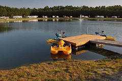 5 acre North River Lake is a stocked lake available for guests of North River Campground to fish. North River Lake is located in Camden County NC near Elizabeth City and the Outer Banks of North Carolina.
